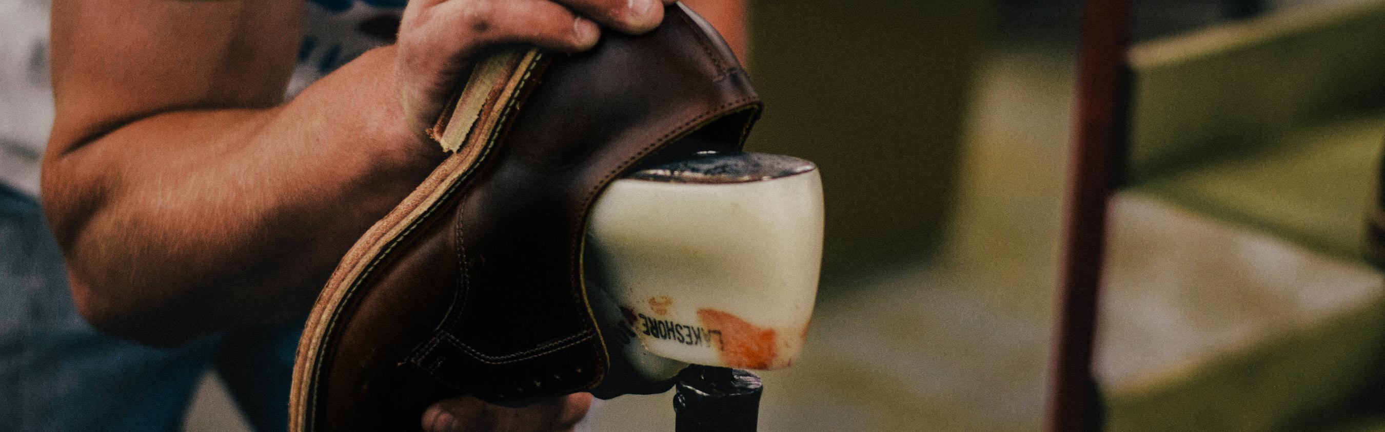 A blucher being carefully removed from its last